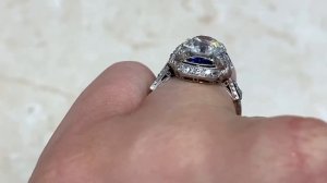 Edwardian Era 2ct Carat Diamond & Natural Sapphire Accented Ring - Bloomsburg Ring - Hand Video