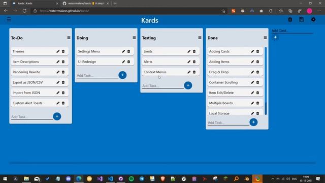 Kards | Trello Clone in Vanilla JavaScript/HTML5/CSS