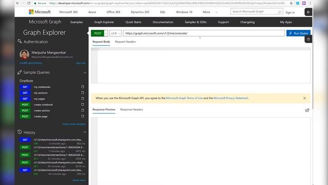 OneNote APIs in Microsoft Graph смотреть онлайн