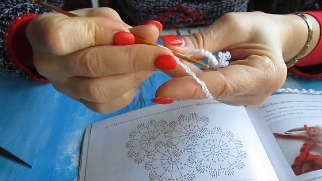 Воротничок с бусинами вязаный крючком Crochet Beaded Collar