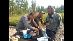 На берегах Подкаменной Тунгуски.