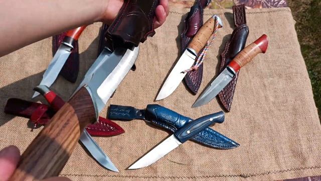 Выставка ножей с классными ножнами из кожи растительного дубление! смотреть онлайн
