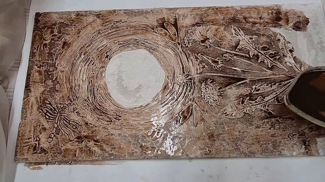 Интерьерная картина из шпаклевки своими руками