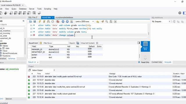 "Mastering ALTER COLUMN Statements in MySQL: Tips and Best Practices" | @Benecodesl