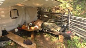 В тайгу на каракате. Жизнь и быт в тайге.Таежная изба.