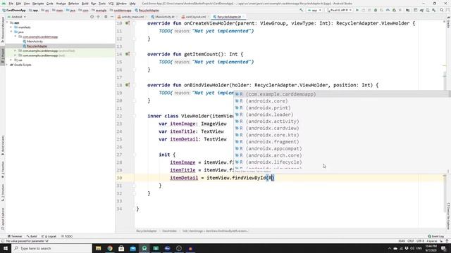 RecyclerView in Android Studio [Kotlin 2020]