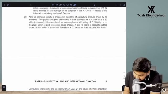 Co-Operative Society RTP Question| CA-Final DT| Yash Khandelwal смотреть онлайн