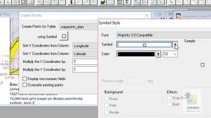 Import xls, csv, txt format to mapinfo and plot the data as points
