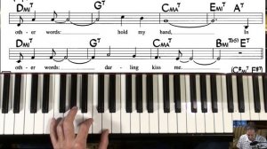 Tutorial #2 🌙 🎹 basic chords for beginners - Fly Me To The Moon