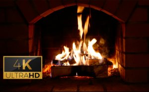 Камин. Расслабляющие звуки огня. / Fireplace. 1 час. 4K.