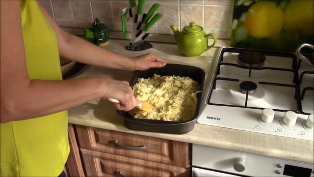 Вкусный капустный пирог с манкой. Запеканка из капусты