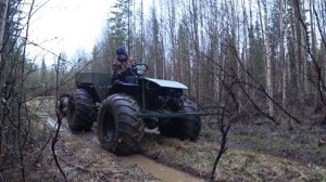 САМОДЕЛЬНЫЙ ТРИЦИКЛ ТЕСТ ДРАЙВ! АППАРАТ НЕ ЕДЕТ!)))