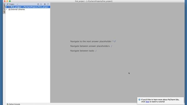 Getting started with PyCharm Edu смотреть онлайн