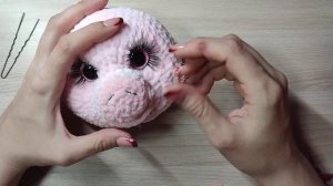 Свинка крючком из плюшевой пряжи. Часть 4