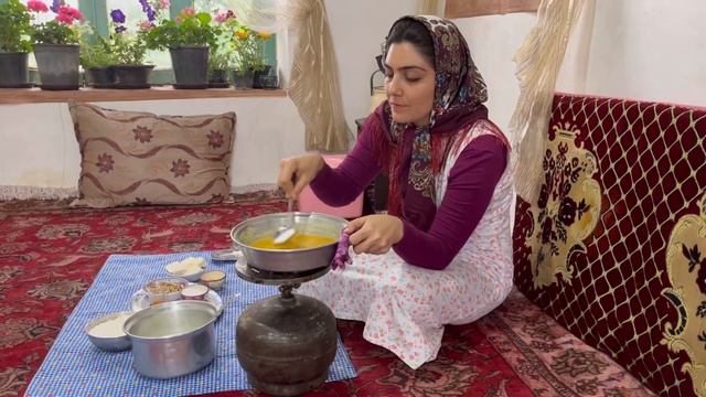 Daily life of the village | The recipe for the simplest traditional food for breakfast смотреть онлайн