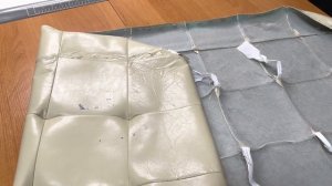 Перешиваем сидение банкетки с двойными утяжками