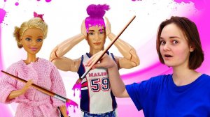 Смешное видео - Кукла Барби и Кен делают ремонт! – Видео шоу с Barbie. Ролевые игры для девочек