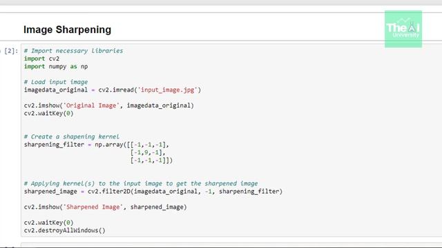 How to Sharpen Image using Python OpenCV ?