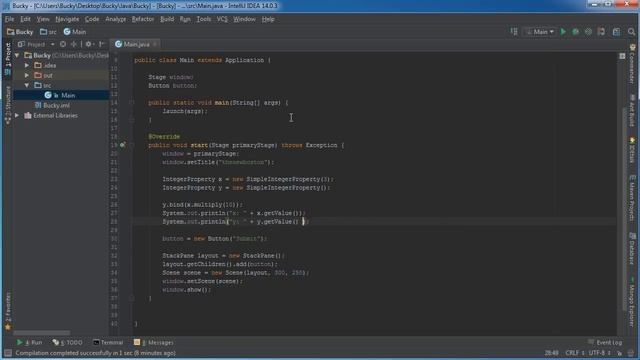 JavaFX Java GUI Tutorial - 29 - Binding смотреть онлайн