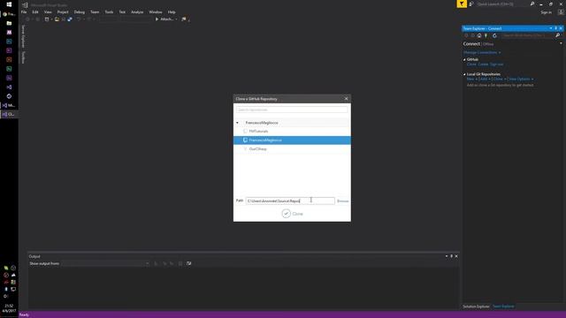 How To Clone Your Own Git Repo With VIsual Studio смотреть онлайн
