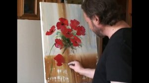 Красные маки   Урок живописи Игоря Сахарова.