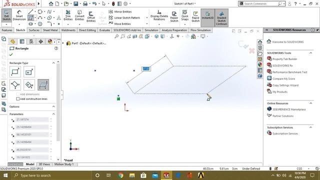 ? SOLIDWORKS SKETCH  SPLINES ARCS RECTANGLES  SOLIDWORKS 2020 TUTORIAL