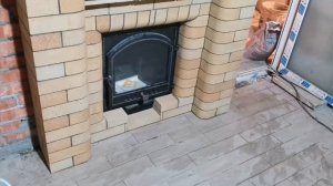 установка банной печи везувий, портал из шб 5, печник Сергей Зевако Тюмень 89612006263