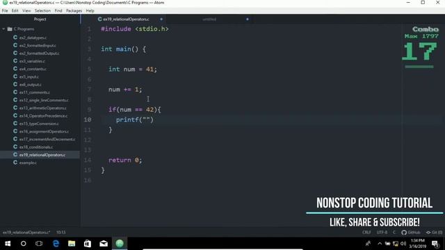 Relational Operator In C Easiest Way To Use Relational Operations W/ Atom Editor On Windows 10 # 19