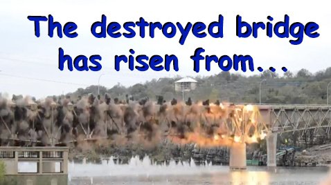 ✔ The destroyed bridge has risen from...