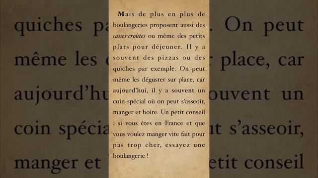 La boulangerie française (4/6) - article