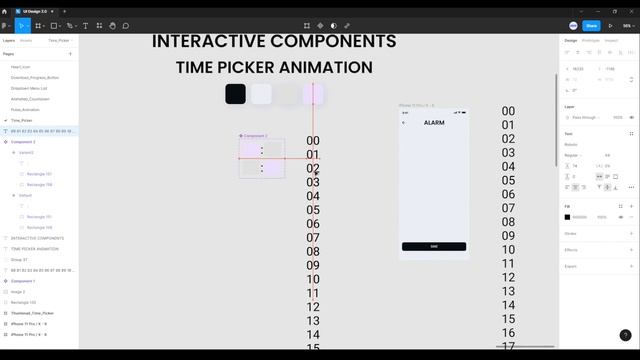 Time Picker Animation | Figma Interactive Components смотреть онлайн
