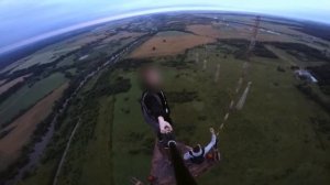 free climbing a 240m radio tower