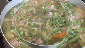 Овощной суп с фрикадельками