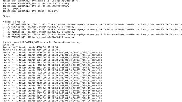Unix & Linux: Why are files missing in the first Docker exec but available in the second? смотреть онлайн