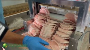 Нарезка замороженного мяса свинины, говядины, баранины крупным и тонким слайсом Vega Meat Slicer 60