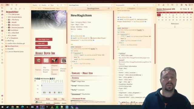 Obsidian - Buttons with Templater