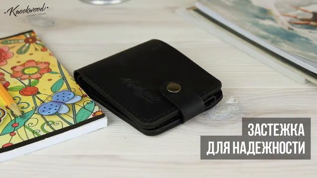 Мужское кожаное портмоне Knockwood Derby, Black купить в Украине. Видео обзор. смотреть онлайн