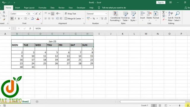 Make Calendar in Excel 2023 | Excel me Calendar Banayen смотреть онлайн