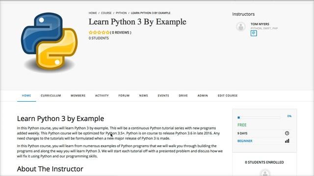 Introduction To Learn Python 3 By Example