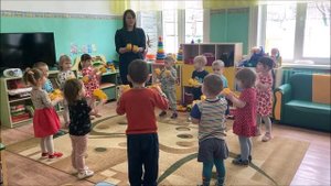 Игра- танец с кубиками, группа "Малышок"