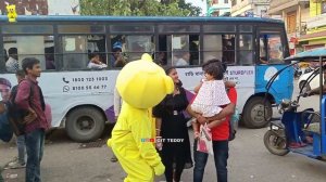 Teddy Bear Prank in Public Bus Stand ?| Public Funny Reaction | Git Teddy