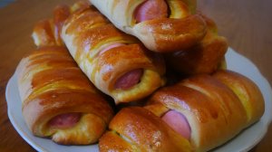 Сосиски в тесте Новая формовка Домашняя выпечка НА ПЕРЕКУС В ДОРОГУ НА ПЕРЕРЫВ