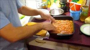 Горбуша в омлете.