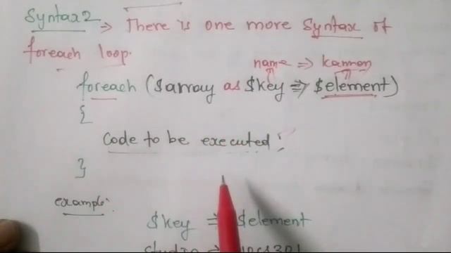 foreach loop Programming in PHP for Tamil