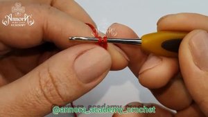 Шнур крючком на 2 петли - 2 вариант