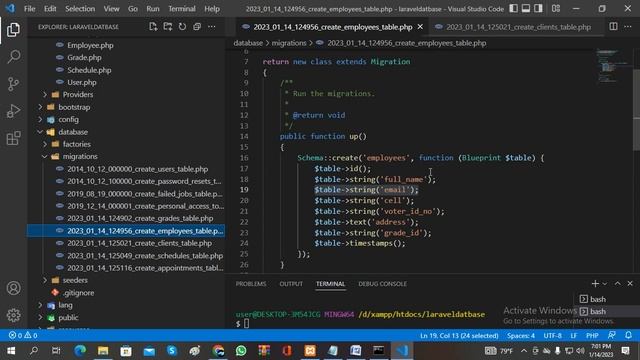 02# Laravel Database Laravel Migration Column Add | Laravel Model Bangla Tutorial | Databse Project