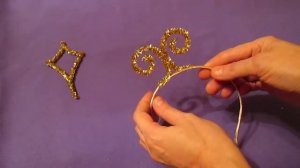 СУПЕР Новогодняя КОРОНА МК из синельной проволоки / Новогодние поделки 2019 своими руками