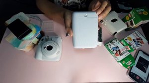 FUJIFILM INSTAX MINI LINK SMARTPHONE PRINTER AND MINI PLAIN FILM TESTING INSTANT PRINTED PHOTOS