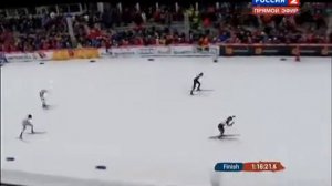 ЧМ по лыжам МАКСИМ вечно второй ВЫЛЕГЖАНИН сделал ДАРИО КОЛОНЬЮ на финеше в скиатлоне