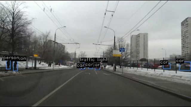 Поехали! Детектирование объектов на беспилотном автомобиле днем в Москве смотреть онлайн